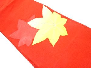 絽楓模様織り出し名古屋帯